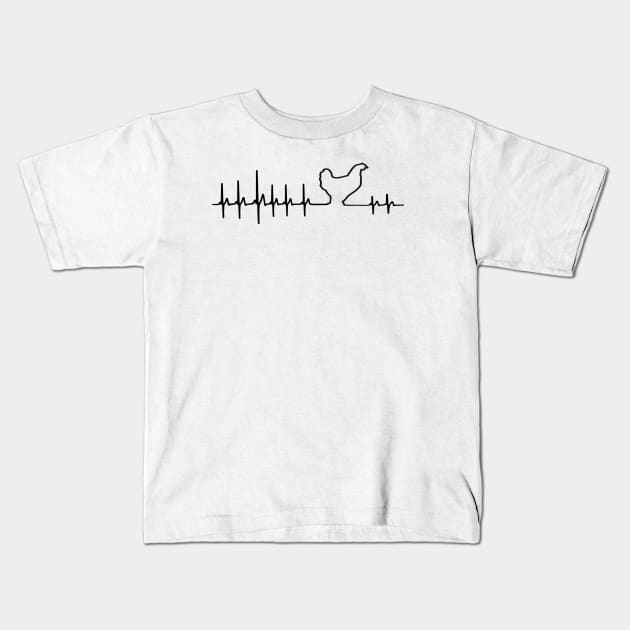 Heartbeat Chicken EKG Kids T-Shirt by bearsmom42